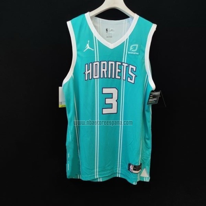 Camiseta Charlotte Hornets Terry Rozier III NO 3 Icon Autentico 2020-21 Verde